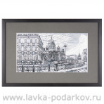 Картина на холсте "Старый Петербург. Исаакиевский собор" 55х37 см